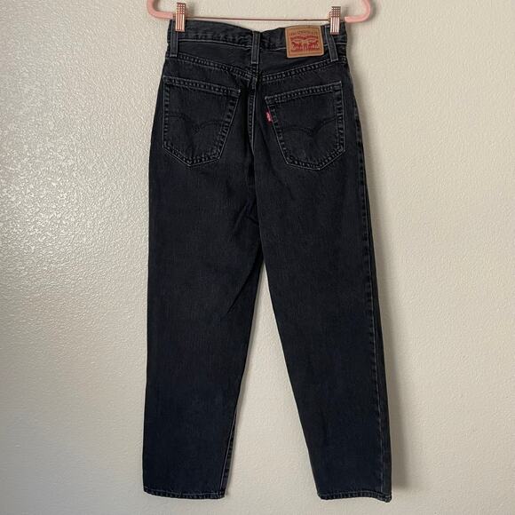 Levis Jeans Womens Size 24 Black 94 Baggy Relaxed Mid Rise Denim Y2K Gothic - Picture 8 of 11